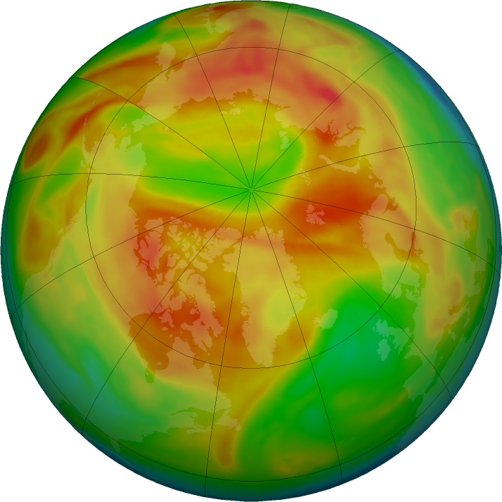Arctic ozone map for 19 April 2017